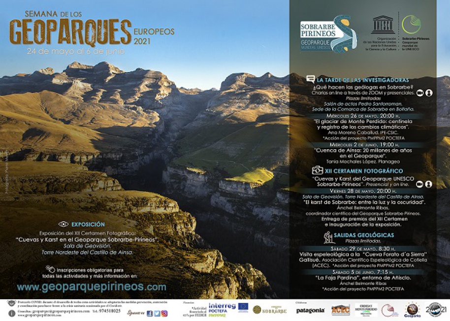 Semana de los Geoparques Europeos 2021 del Geoparque Mundial UNESCO Sobrarbe-Pirineos. Del 24 de mayo al 6 de junio.